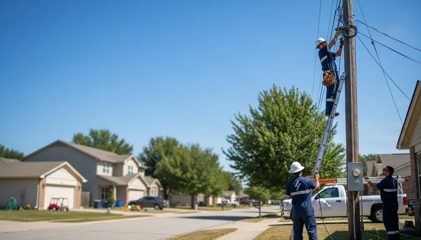 Residential electrician providing installation services in Randlett, OK